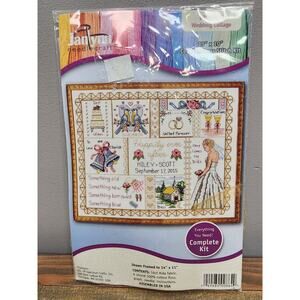 Janlynn ~ Wedding Collage ~ Counted Cross Stitch Kit ~ 13" x 10" ~ New/Sealed